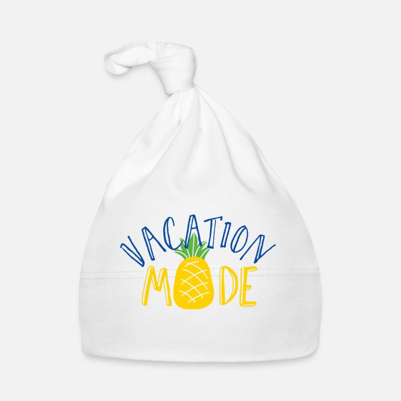 Vacation Mode - Baby Bio-Mütze - Weiß