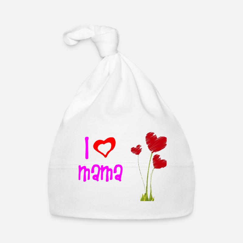 Liebevolles Muttertagsherz Blumendesign Baby Bio-Mütze