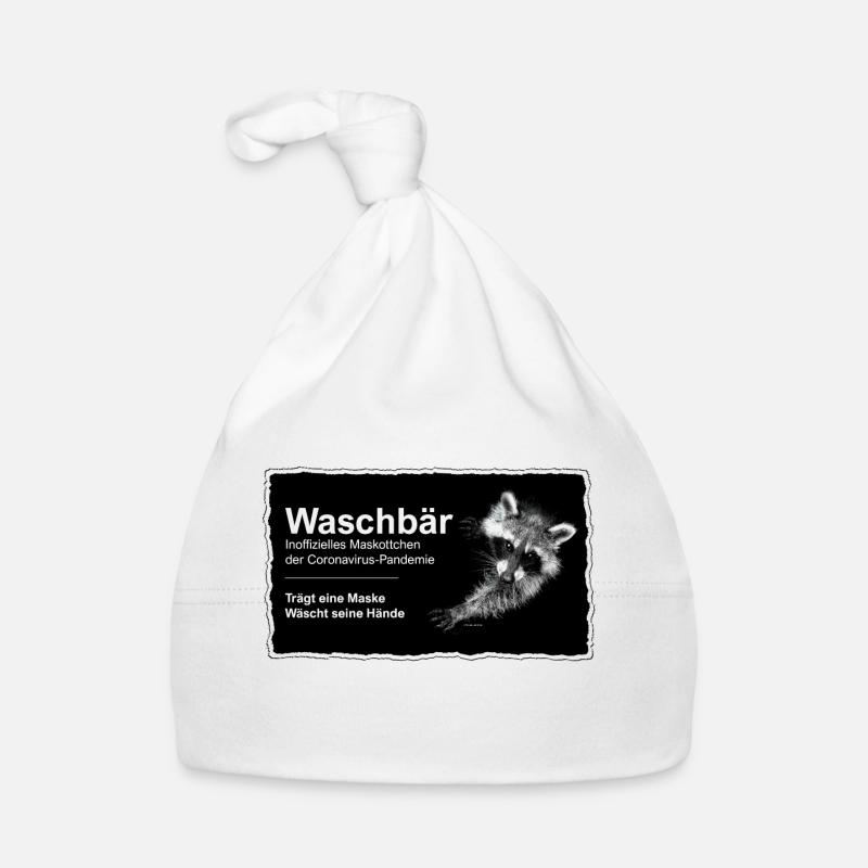 Maskottchen - Waschbär Baby Bio-Mütze