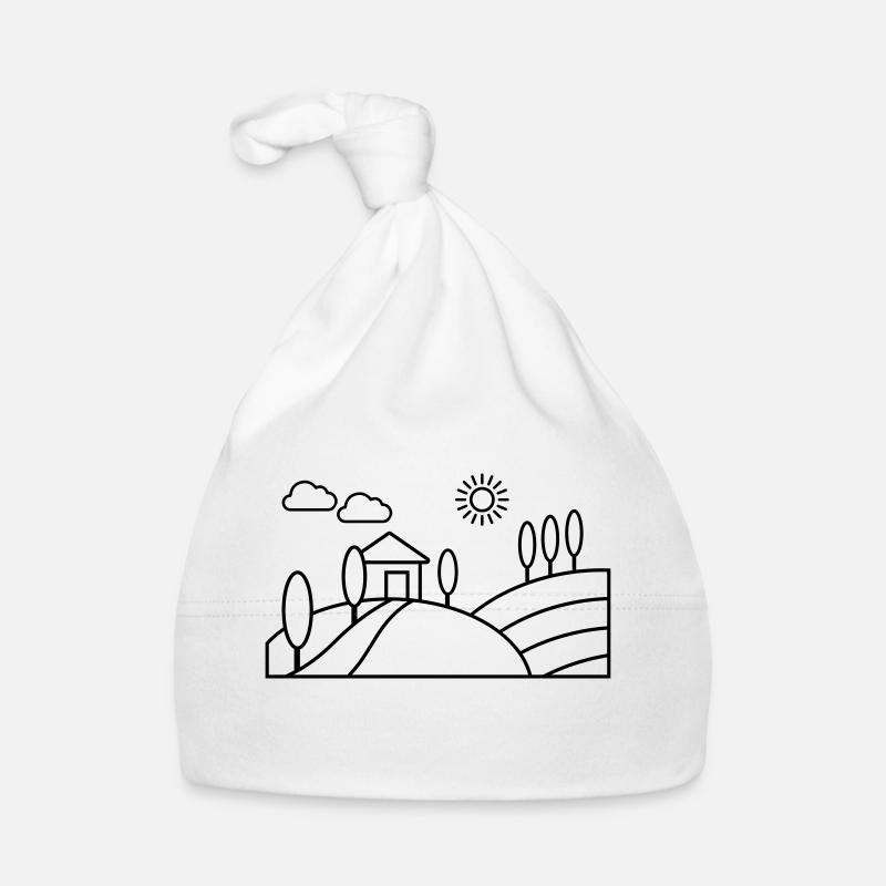 Toskana Landschaft Baby Bio-Mütze