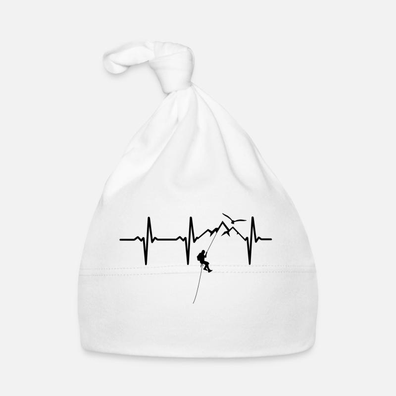 Wander Herzschlag Geschenkidee Klettern Baby Bio-Mütze