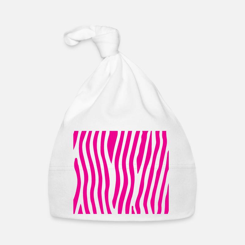 Rosa Zebra Baby Bio-Mütze