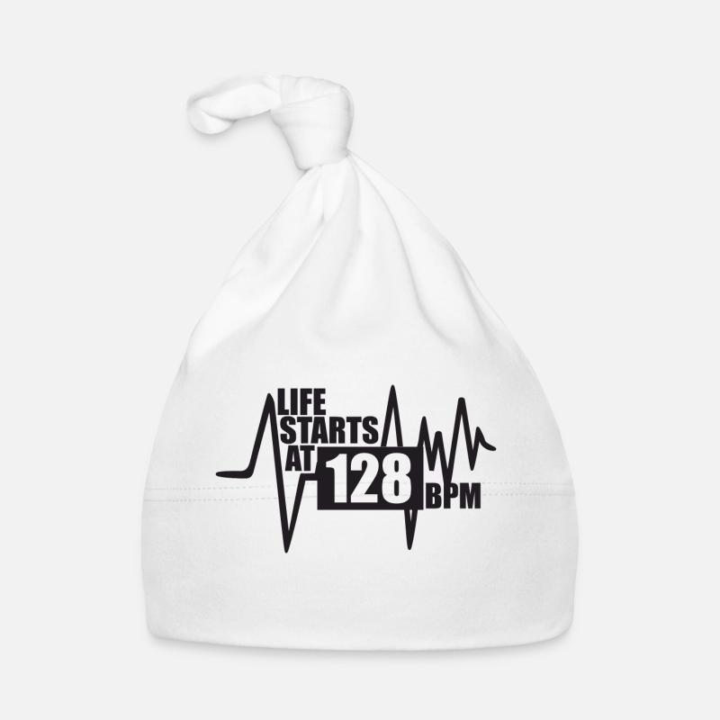 Das Leben beginnt bei 128 BPM Baby Bio-Mütze