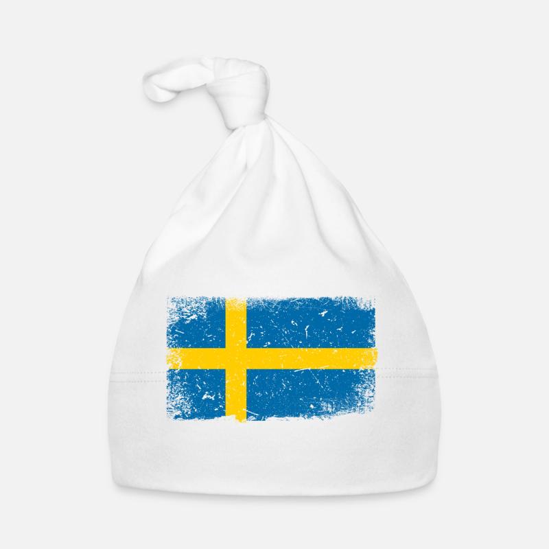 Schweden Flagge Baby Bio-Mütze