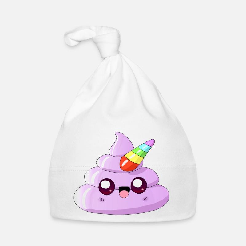 Licorne caca Bonnet bio Bébé