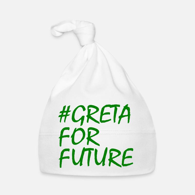 Greta pour l’avenir - Bonnet bio Bébé - blanc