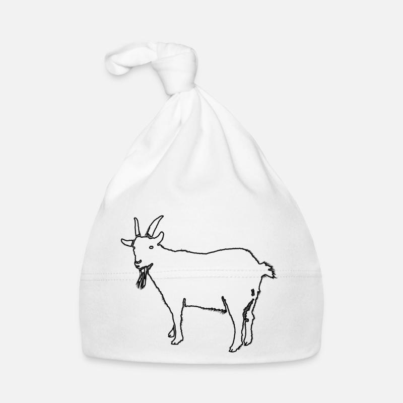 Goat outline Organic Baby Cap