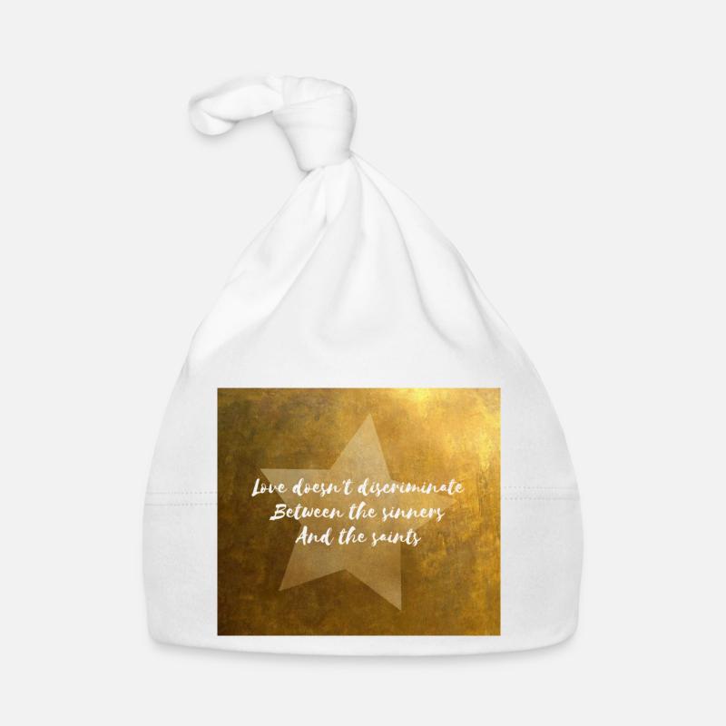 Love Doesn't Discriminate Between Sinners & Saints Organic Baby Cap