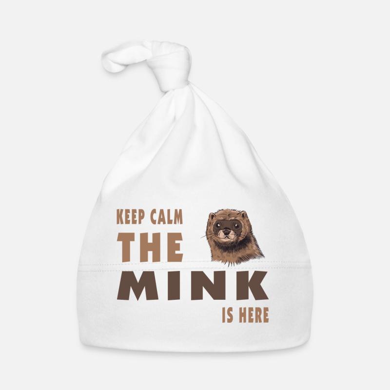 Keep Calm the Mink is Design here Organic Baby Cap