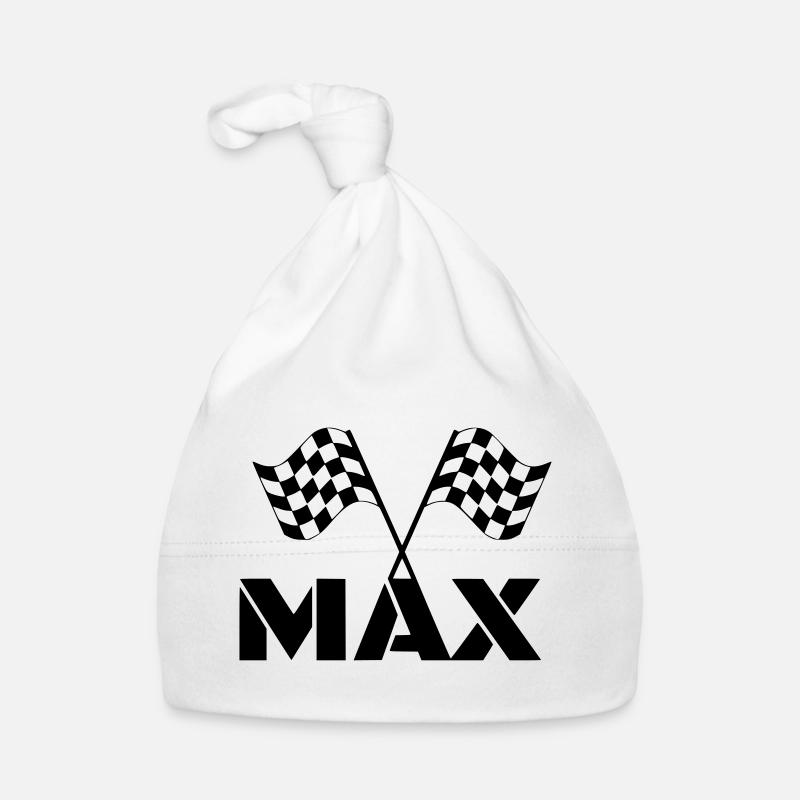Pour les fans de Max. Course DGP. Drapeau de fin * Bonnet bio Bébé