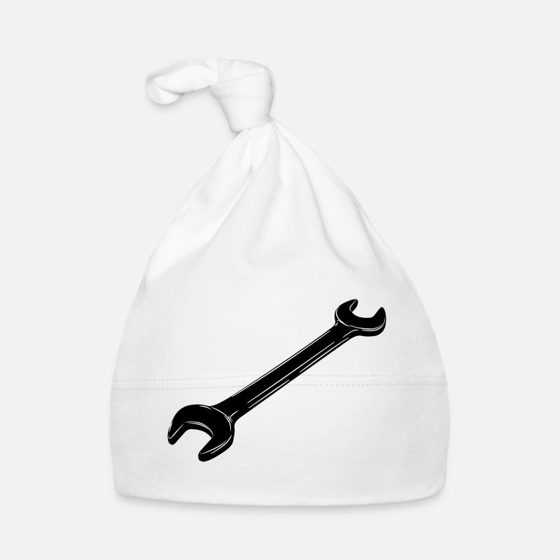 Spanner - Organic Baby Cap - white