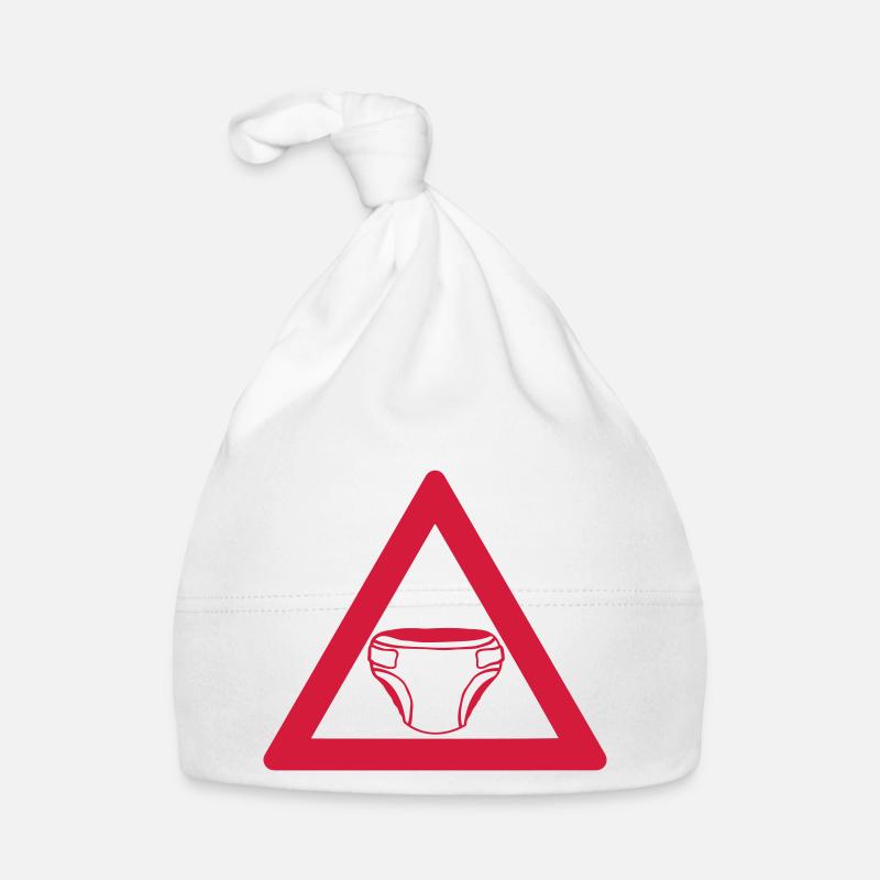 Warnung Windel Schild Baby Bio-Mütze