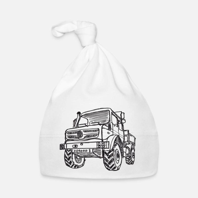 Unimog - Oldtimer - Offroad - Universal Motorgerät Baby Bio-Mütze