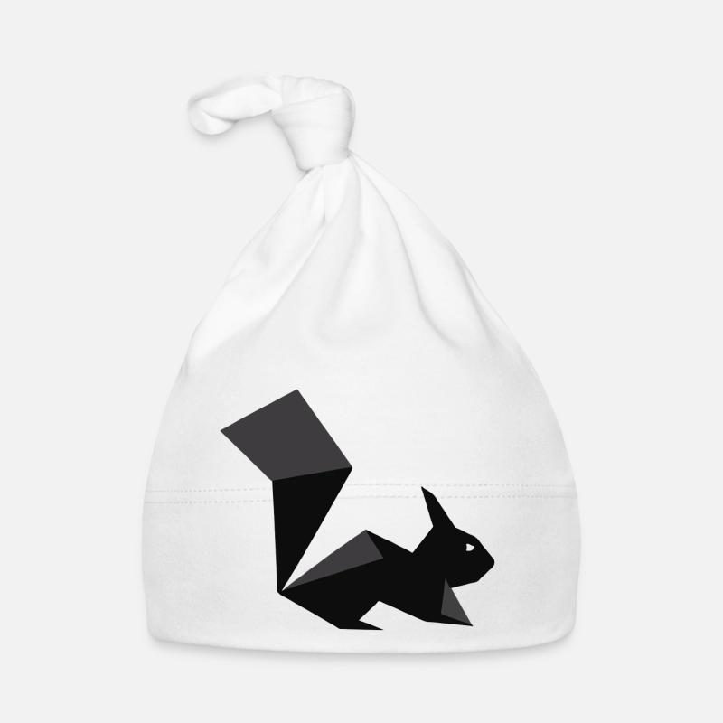 Idée cadeau Squirrel Silhouette Origami Bonnet bio Bébé