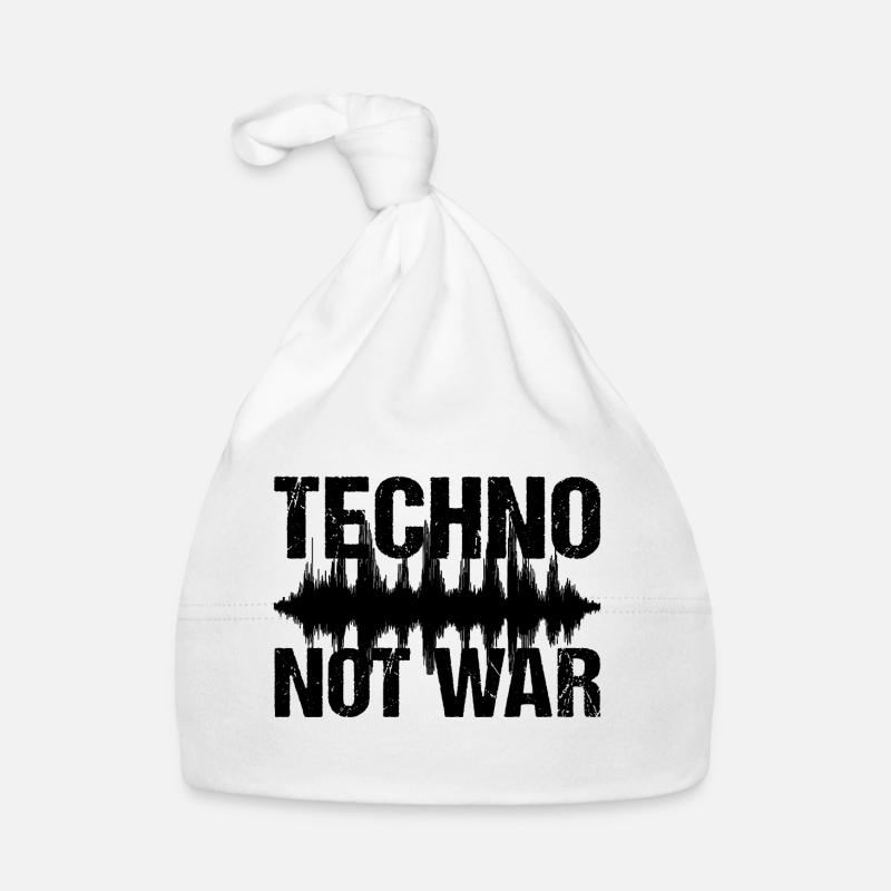 Techno Not War Peace Musik Techno Baby Bio-Mütze