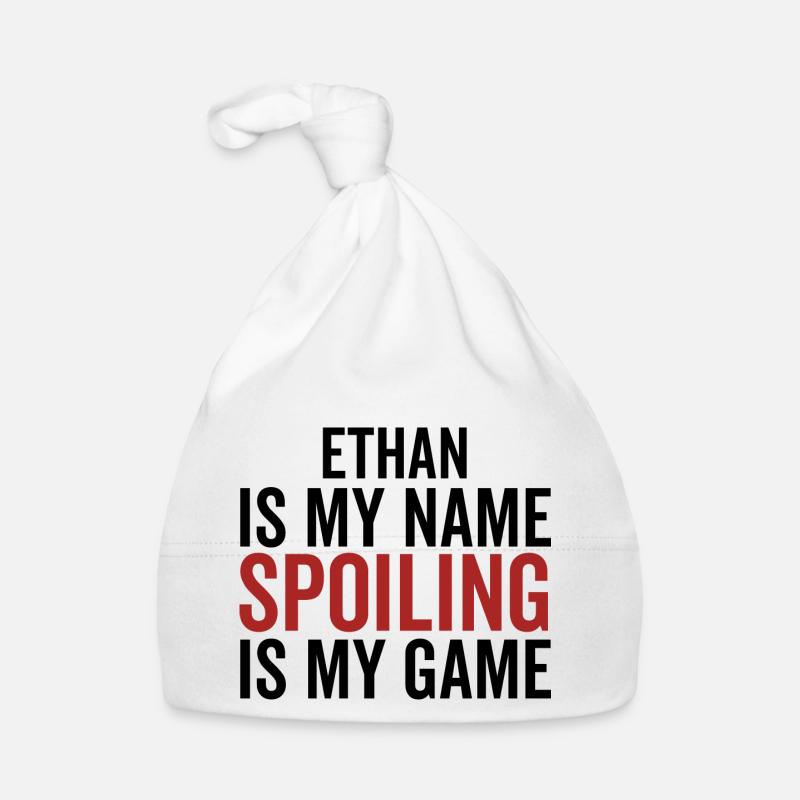 Ethan est mon nom, spoiler est mon jeu Bonnet bio Bébé