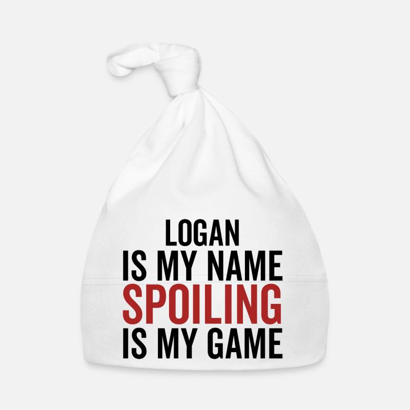 Logan est mon nom Spoiling est mon jeu Bonnet bio Bébé