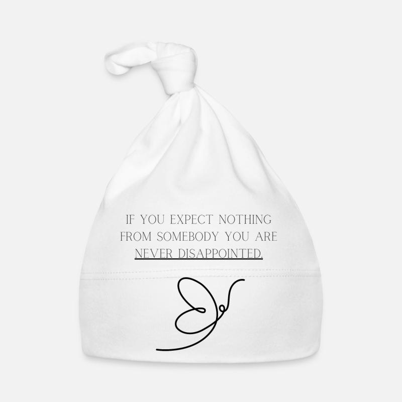 Sylvia Plath - Disappointed - Bonnet bio Bébé - blanc