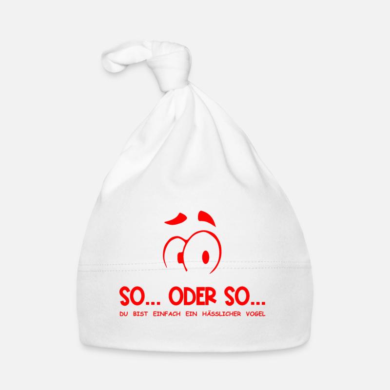 So...Oder So: Hässlicher Vogel - Rot Baby Bio-Mütze