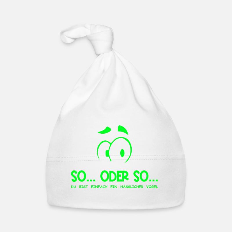 So...Oder So: Hässlicher Vogel - Neongrün Baby Bio-Mütze