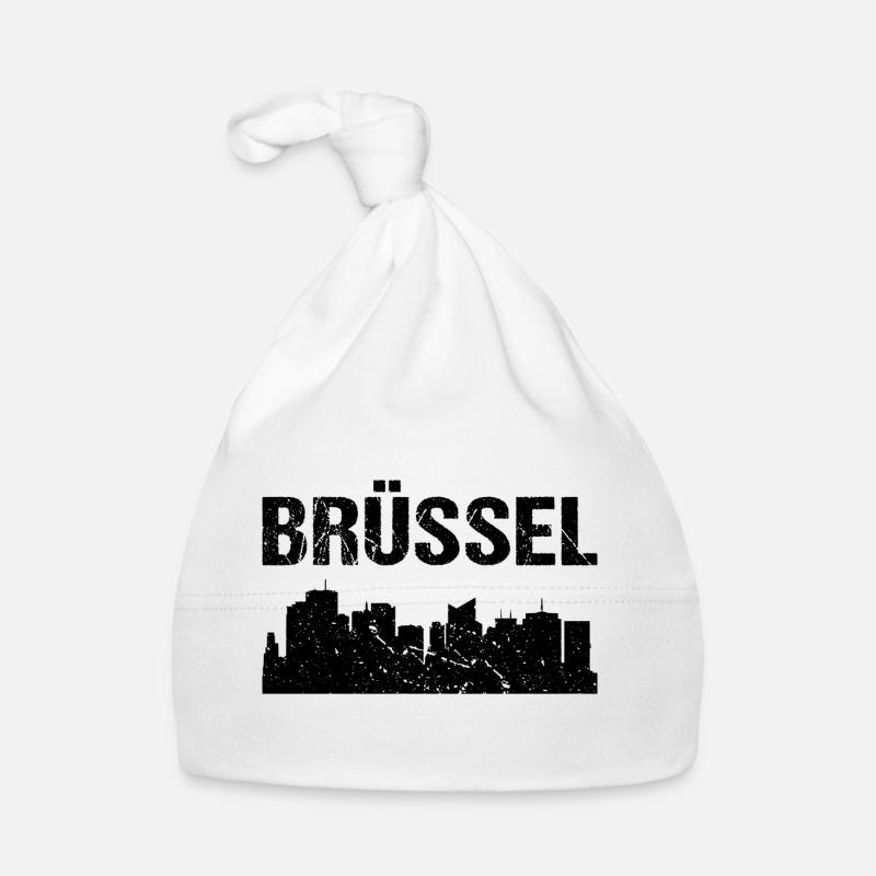 Brussels Skyline Organic Baby Cap