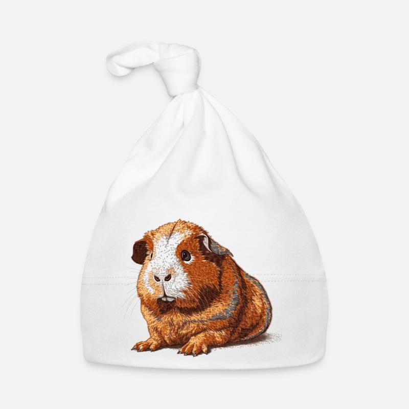 Cute Retro Guinea Pig 8 Bit Graphics Organic Baby Cap