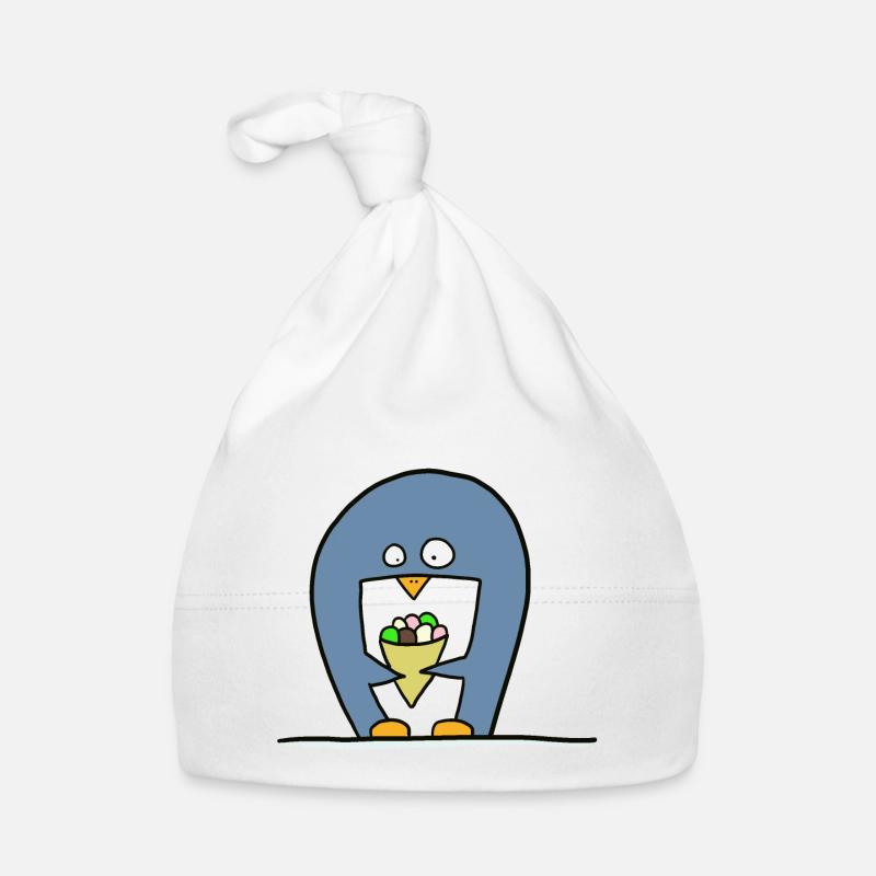 Pingouin à la crème glacée Bonnet bio Bébé