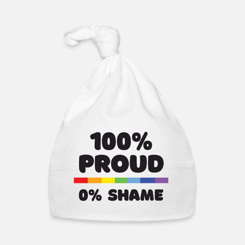 Pride Month - 100% stolz. 0% Scham Baby Bio-Mütze