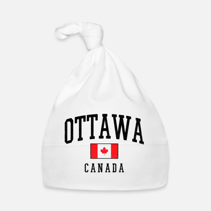 Drapeau d’Ottawa Canada – Look vintage Bonnet bio Bébé
