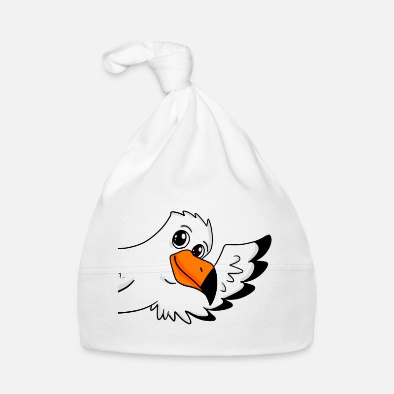 Möwe Gruß Begrüßung Baby Bio-Mütze