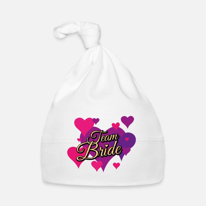 Team Bride Glitter Pattern Organic Baby Cap