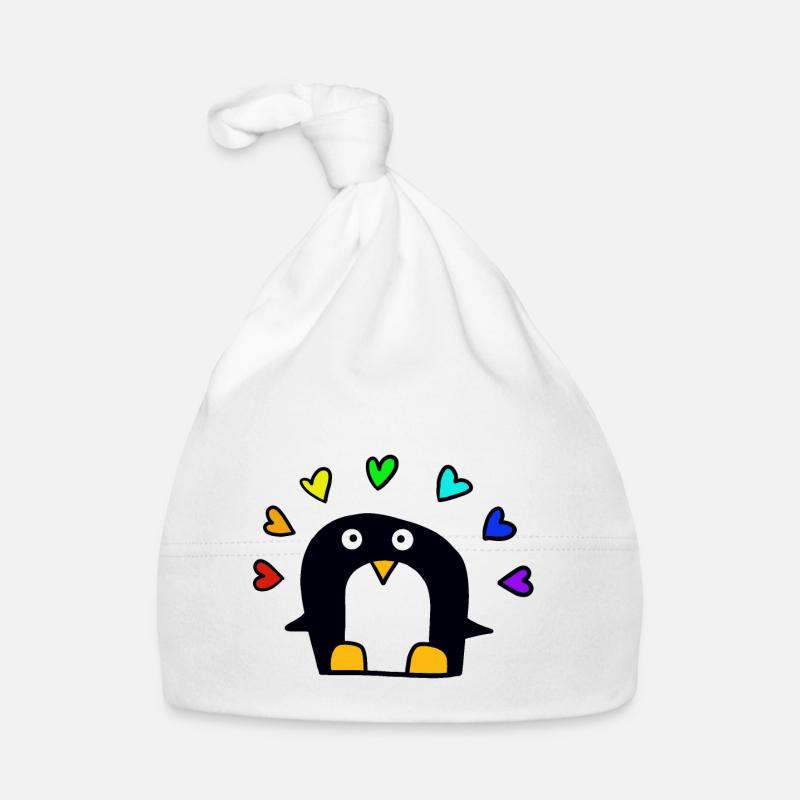 Manchot arc-en-ciel Bonnet bio Bébé