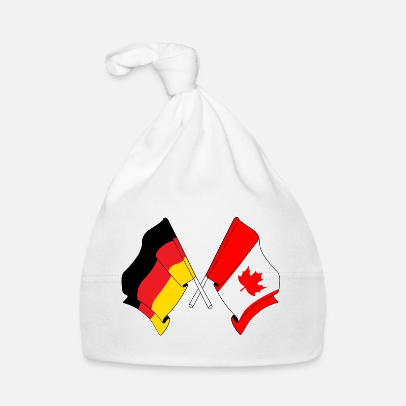 Drapeau de l’Allemagne et drapeau du Canada Bonnet bio Bébé