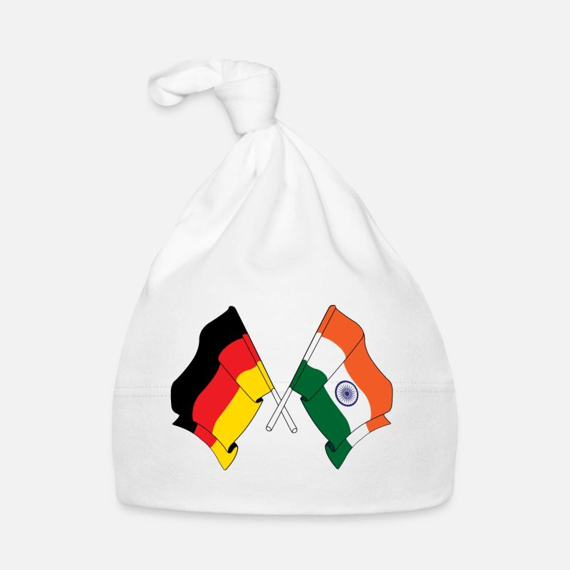 Drapeau de l’Allemagne et drapeau de l’Inde Bonnet bio Bébé