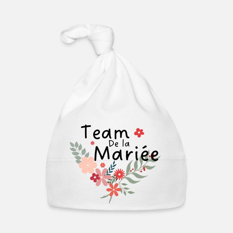 team de la mariée floral-équipe de la mariée Bonnet bio Bébé