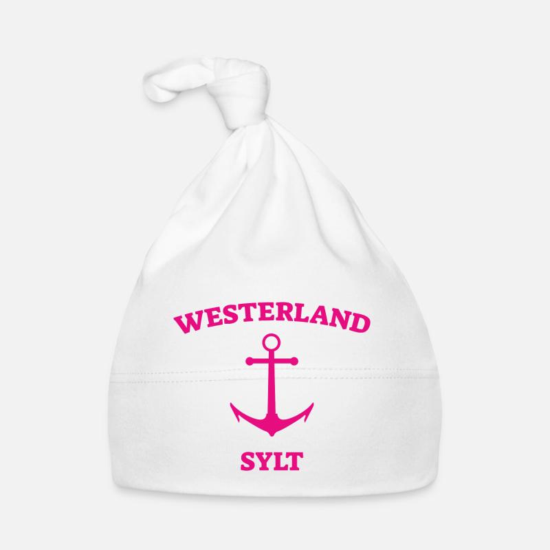 Westerland - Sylt - Nordsee - Anker - Möwe - Insel Baby Bio-Mütze
