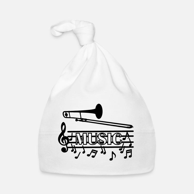 Trombone music logo Organic Baby Cap