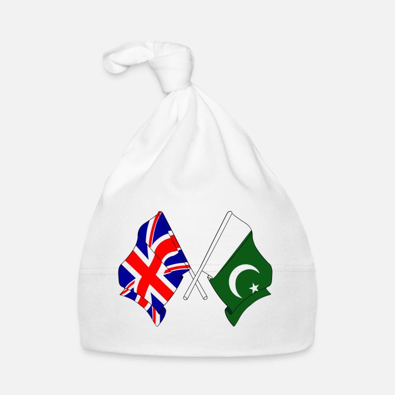 Drapeau de l’Angleterre et drapeau du Pakistan Bonnet bio Bébé