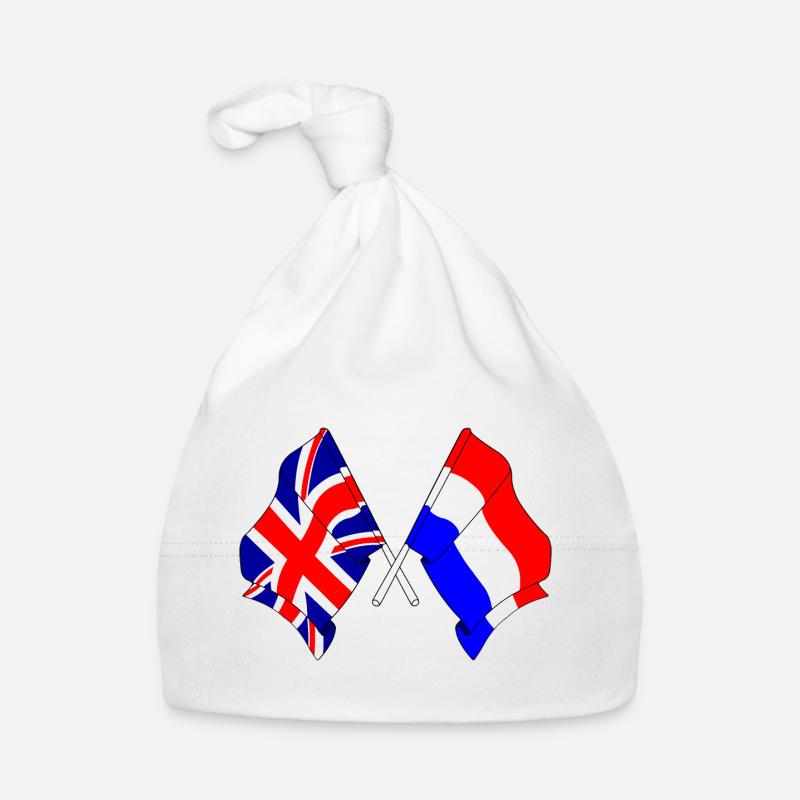 Drapeau de l’Angleterre et drapeau des Pays-Bas Bonnet bio Bébé