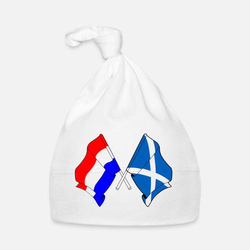 Drapeau des Pays-Bas et drapeau de l’Écosse Bonnet bio Bébé