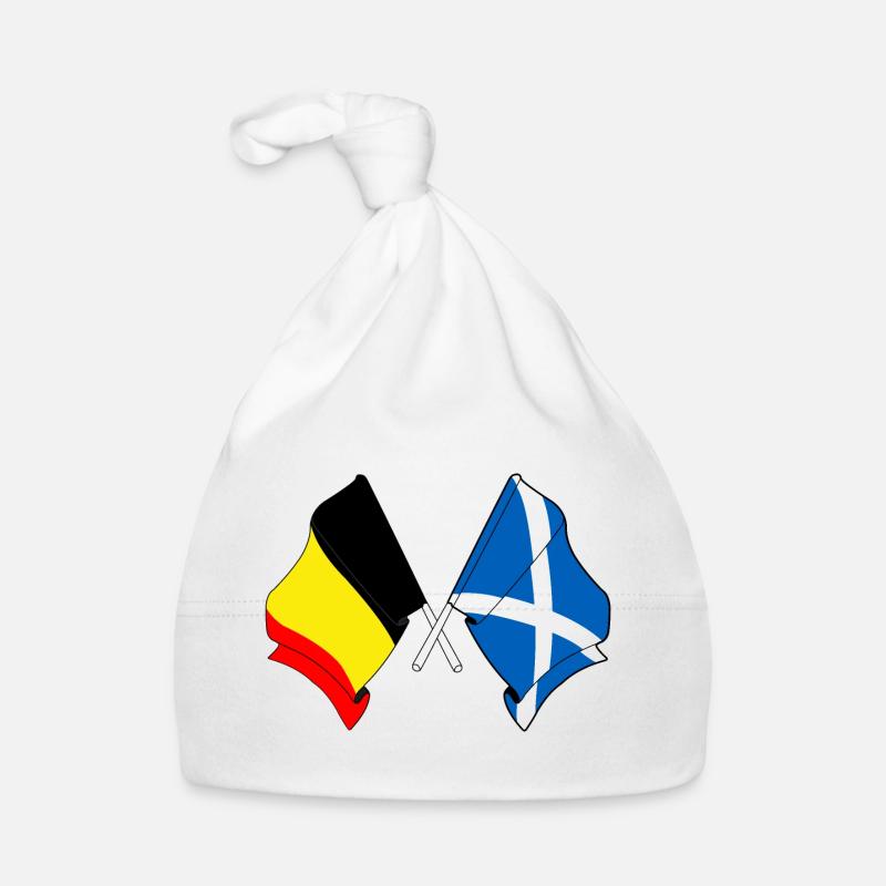 Drapeau de la Belgique, drapeau de l’Écosse Bonnet bio Bébé