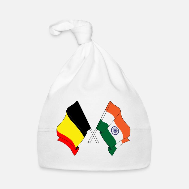 Drapeau de la Belgique, drapeau de l’Inde Bonnet bio Bébé