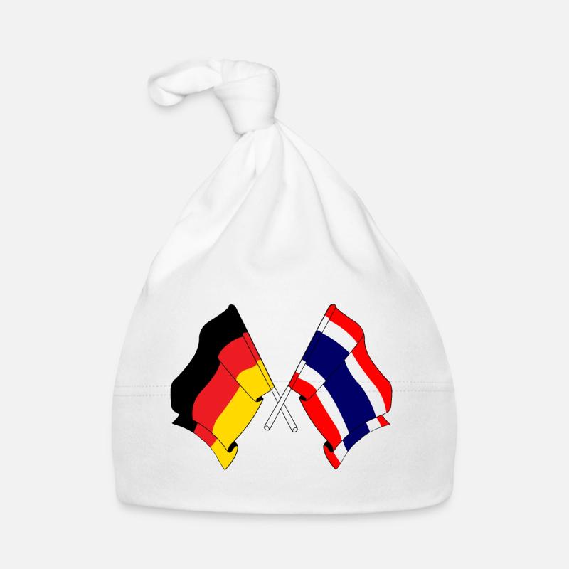 Drapeau Allemagne Thaïlande Bonnet bio Bébé