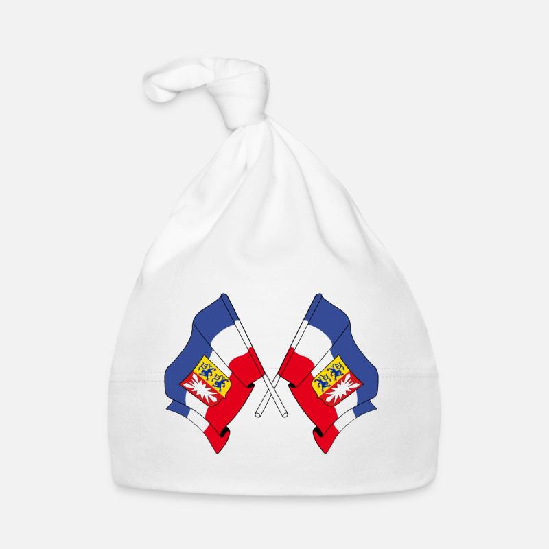 Deux drapeaux Schleswig Holstein Bonnet bio Bébé