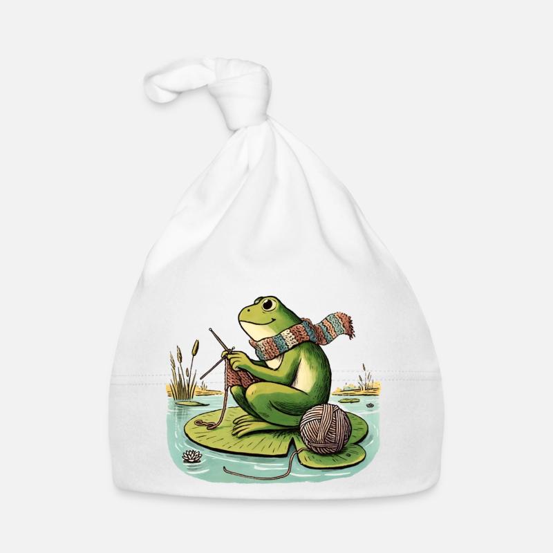 Grenouille à tricoter Bonnet bio Bébé