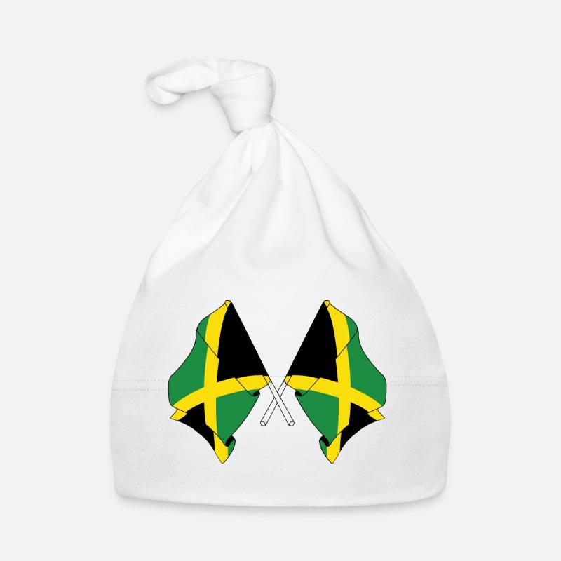 Two flags Jamaica Organic Baby Cap