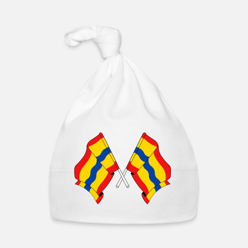 Deux drapeaux de la province d'Overijssel Bonnet bio Bébé