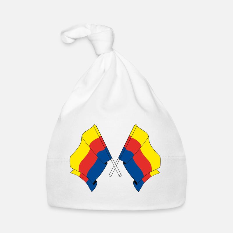 Deux drapeaux de la province de Hollande du Nord Bonnet bio Bébé