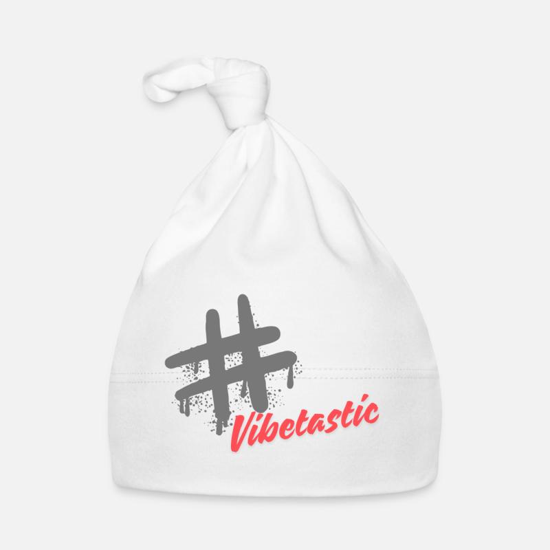 Slogan de l’étiquette de trappe Vibetastic Bonnet bio Bébé