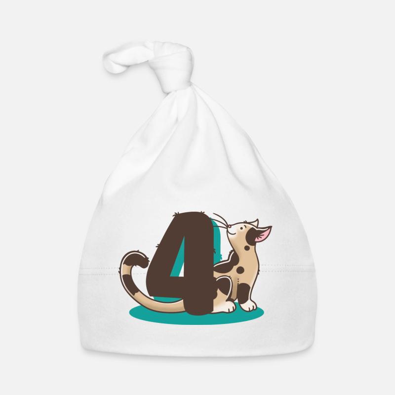 Chat numéro 4 Bonnet bio Bébé